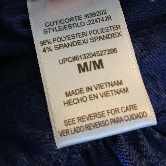 Navy Blue Ruffled Cut Out Blouse with Mandarin Collar size M - Picture 7 of 8